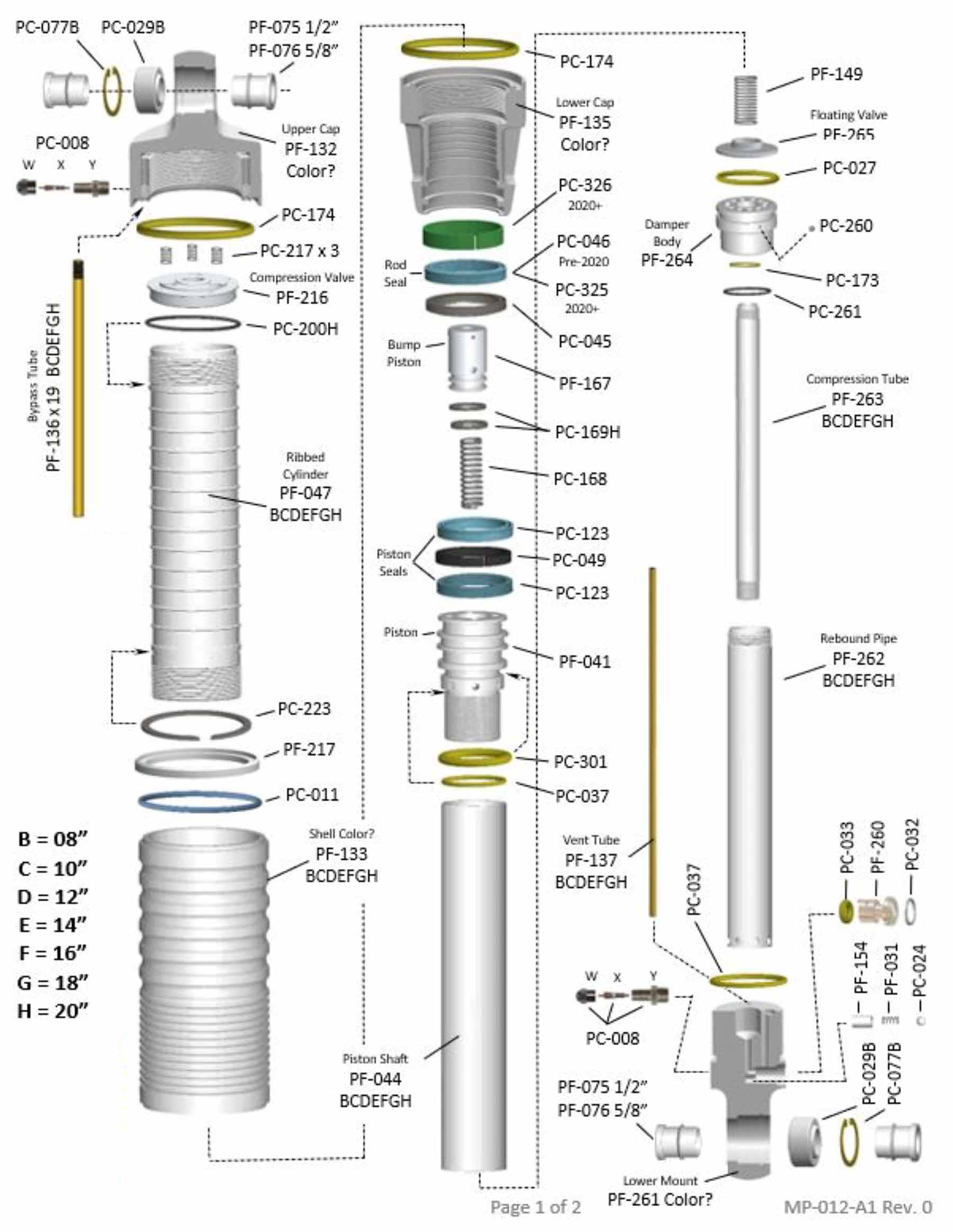 Exploded View of the STX Strut